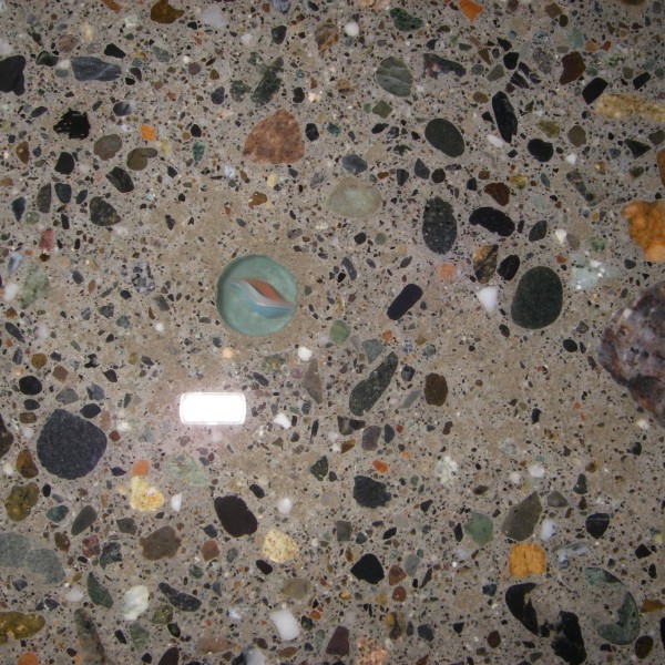 Detail of Gary's gray granite countertop