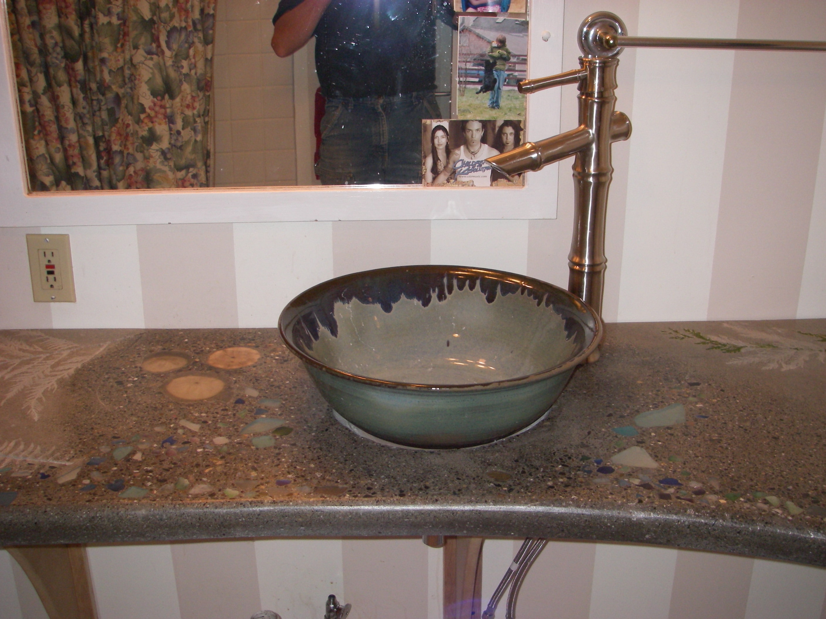 Wash basin on a countertop