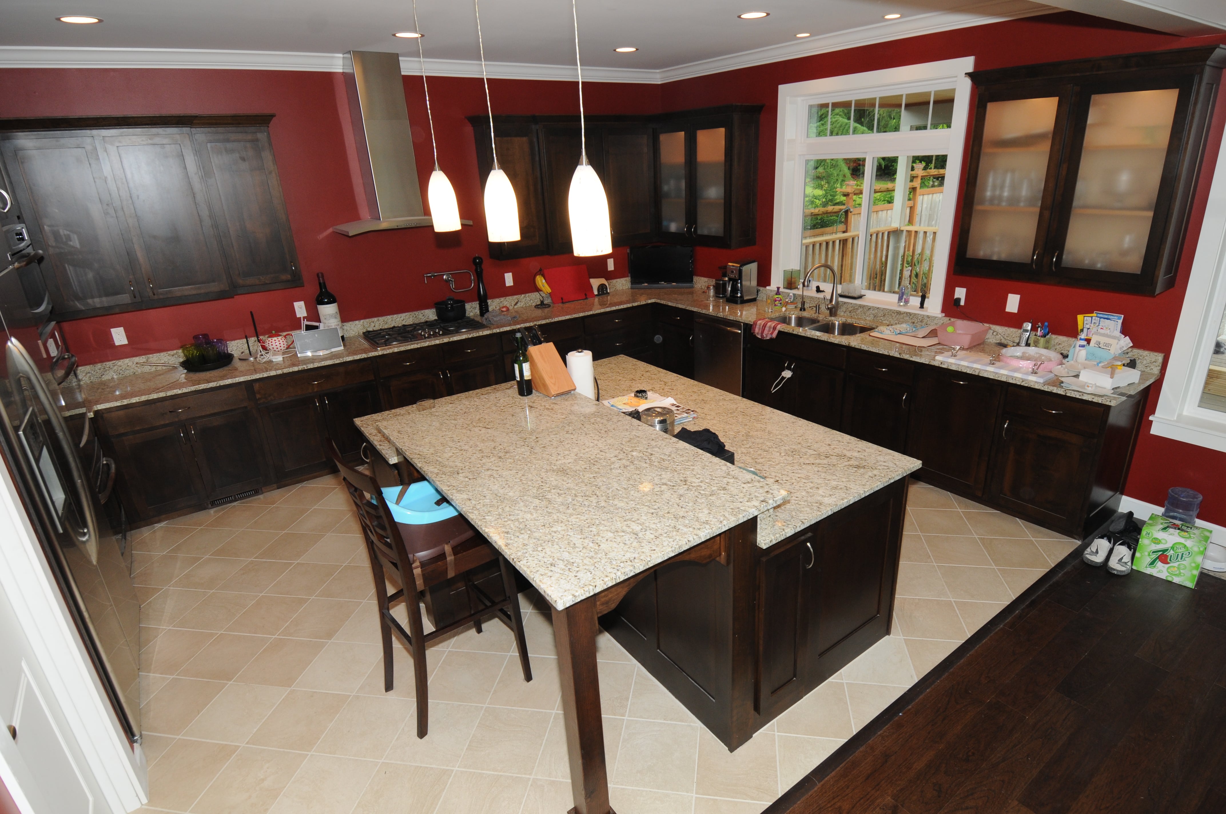 kitchen at the newly remodeled Mavis residence