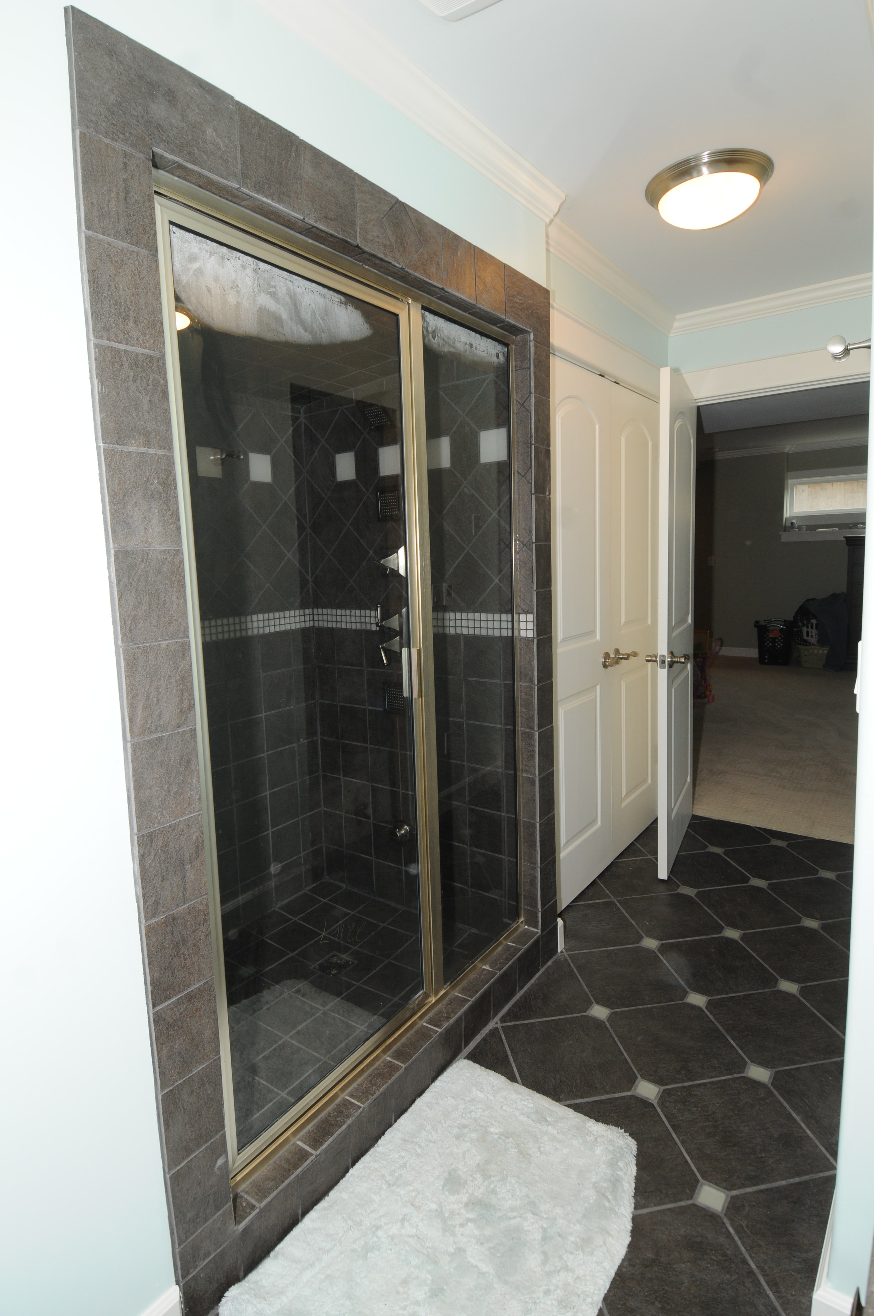 Steam shower at the newly-renovated Mavis Home