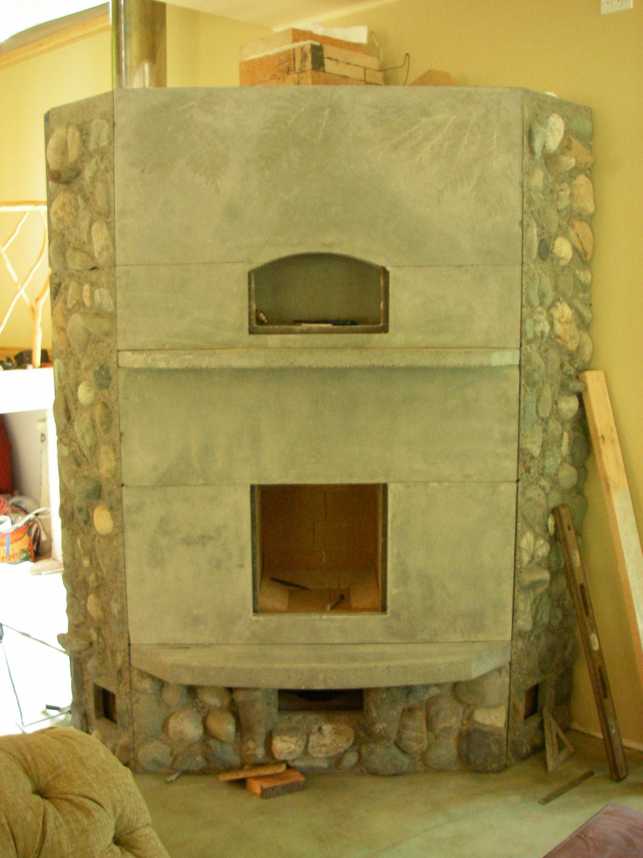 Finnish Fireplace before painting
