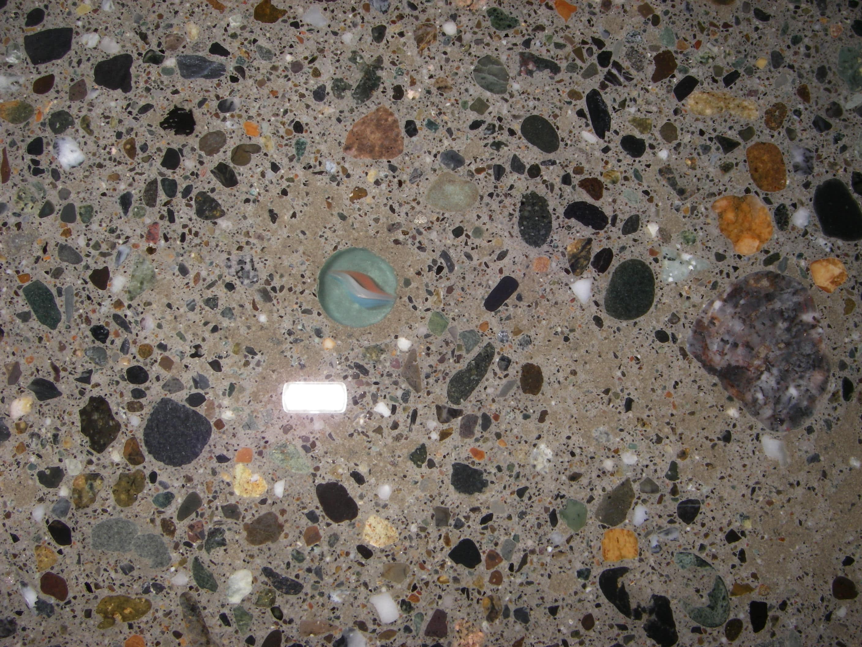 Detail of Gary's gray granite countertop