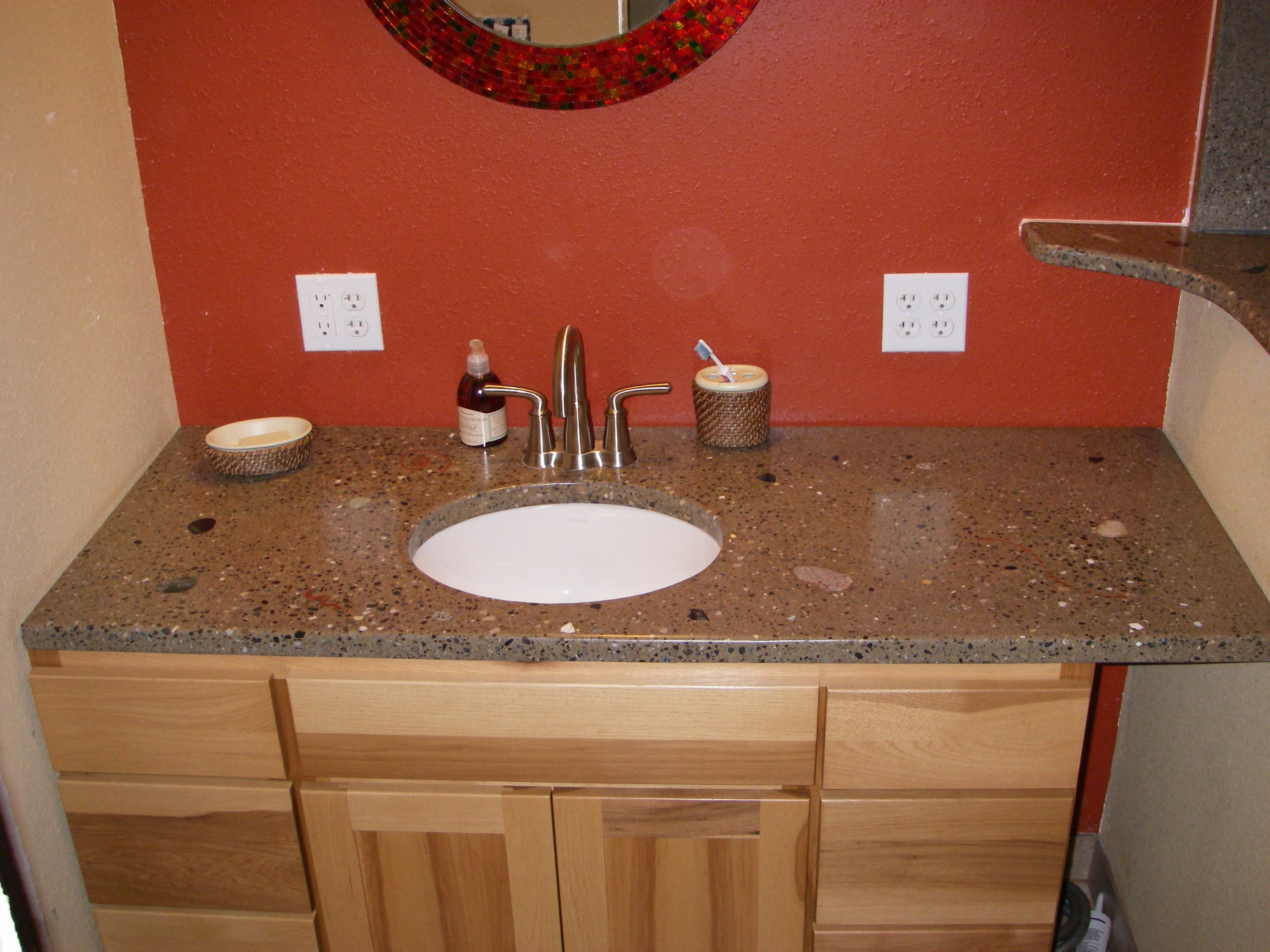 Residential bathroom countertop